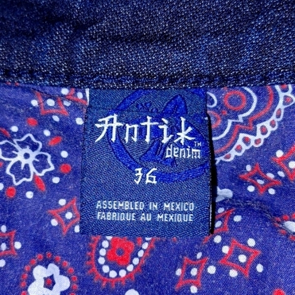 Antik DENIM Men's Blue Button-fly, Flare Leg Jeans, 36W / 33L - Picture 11 of 11